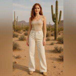 Madewell Low-Slung Baggy Railroad Stripe Jeans – W31, NWT